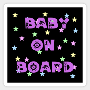 Space theme baby on board Sticker